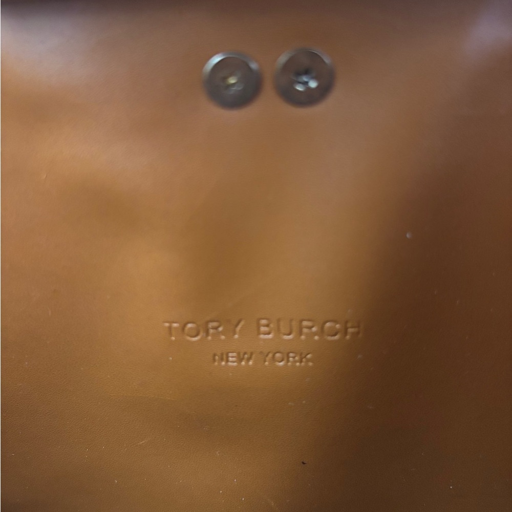 Tory Burch Eleanor Large Satchel Camel Italian Leather w Suede Gussets BNWT - Picture 16 of 16